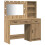 Berkfield Dressing Table with Mirror Lights 2 pcs Brown Engineered Wood 2