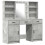 Berkfield Dressing Table Set 3 pcs Concrete Grey Engineered Wood 2