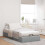 Berkfield Ottoman Bed Frame without Mattress Light Grey Single Fabric 3