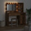 Berkfield Dressing Table with Mirror Lights 2 pcs Brown Engineered Wood 4