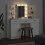 Berkfield Dressing Table Set with Drawer 3 pcs White Engineered Wood 4
