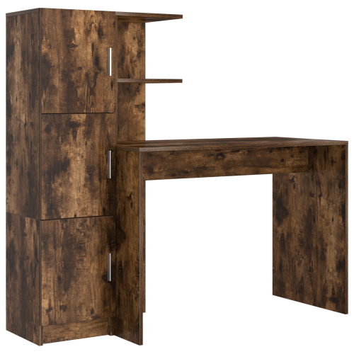 Berkfield Desk 2 pcs Smoked Oak 1