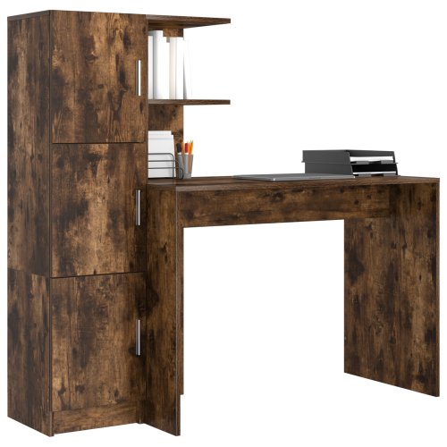 Berkfield Desk 2 pcs Smoked Oak 2