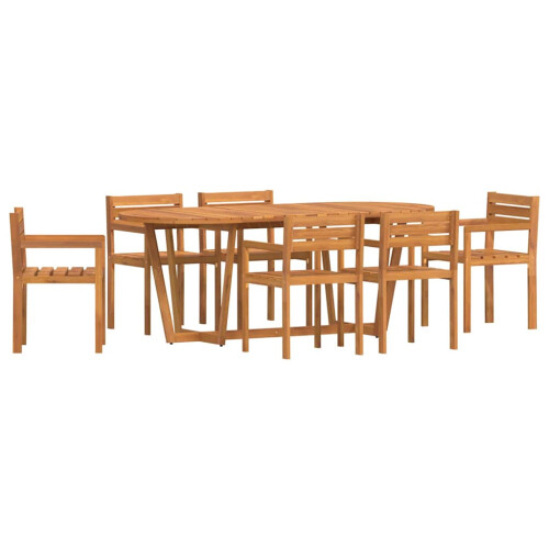 Berkfield 7 Piece Garden Dining Set Solid Wood Acacia 1