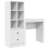 Berkfield Desk with Drawer with Shelf with Storage 2 pcs White 2