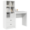 Berkfield Desk with Drawer with Shelf with Storage 2 pcs White 3