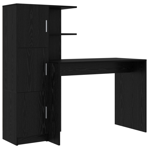 Berkfield Desk 2 pcs Black Oak 1
