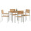 Berkfield Garden Dining Set 5 pcs Brown Solid Acacia Wood 3