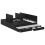 Berkfield Storage Bed Frame with Drawer Black Oak 150 cm Engineered Wood 3