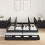 Berkfield Storage Bed Frame with Drawer Black Oak 150 cm Engineered Wood 4
