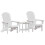 Berkfield Garden Chair 3 pcs White Polyethylene 3