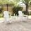 Berkfield Garden Chair 3 pcs White Polyethylene 4