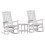 Berkfield Rocking Chair 3 pcs White Polyethylene 2