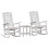 Berkfield Rocking Chair 3 pcs White Polyethylene 3