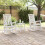 Berkfield Rocking Chair 3 pcs White Polyethylene 4