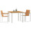 Berkfield Garden Dining Set 3 pcs Brown Solid Acacia Wood 3