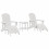 Berkfield Garden Chair 3 pcs White Polyethylene 2