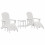 Berkfield Garden Chair 3 pcs White Polyethylene 3