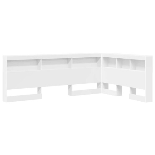 Berkfield Storage Headboard with Shelf White 120 cm Engineered Wood 1