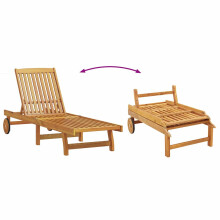 Berkfield Sun Lounger Reclining 1-person 2 pcs Brown Solid Acacia Wood