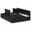 Berkfield Storage Bed Frame Black Oak 150 x 200 cm Engineered Wood 2