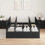 Berkfield Storage Bed Frame Black Oak 150 x 200 cm Engineered Wood 3