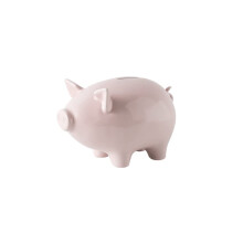 Cute Ceramic Piggy Bank for Kids and Adults, Must‑Break Saving Design Small Coin Money Box (Piggy Bank D)