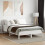 Berkfield Bed Frame without Mattress White 120x190 cm Small Double Solid Wood Pine 3