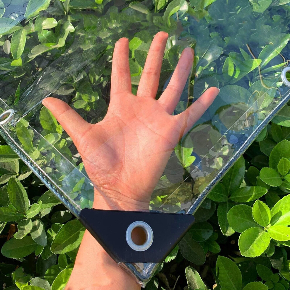 Clear Pvc Tarpaulin 3X3m Heavy Duty Transparent Waterproof Tarp With Eyelets For Patio Camping Outdoor Cover 9351714825313