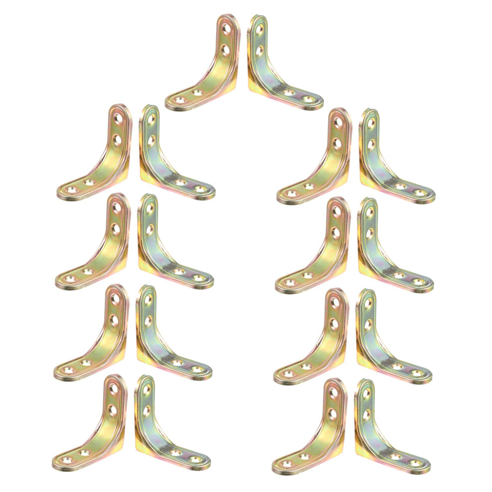 20Pcs Heavy Duty Angle Brackets With Quick Install Holes, Flush Mount Furniture Corner Brackets Set 9351714825320