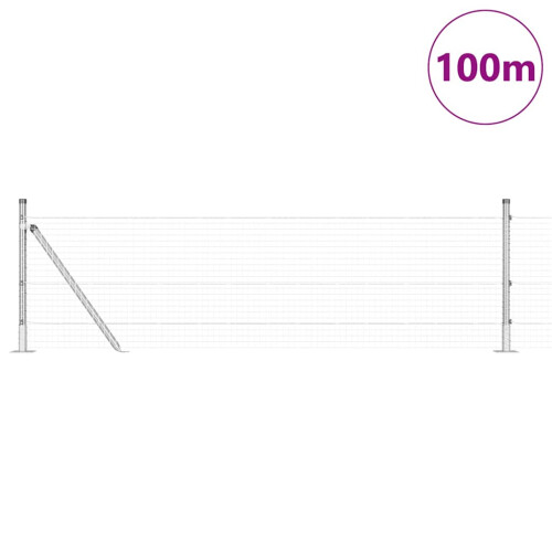 Berkfield Fence Post Silver 2