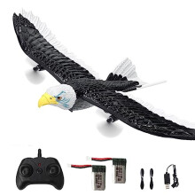 FX651 RC Airplane for Beginners with Gyro Stabilizer, Realistic Eagle Design and Dual Battery Power