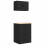 Berkfield Garage Cabinets 2 pcs Black Engineered Wood 2
