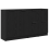 Berkfield Sideboard 3 pcs Black Oak Engineered Wood 2