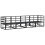 Berkfield Garden Sofa Set 4 pcs Black Metal 5