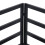 Berkfield Garden Sofa Set 4 pcs Black Metal 6