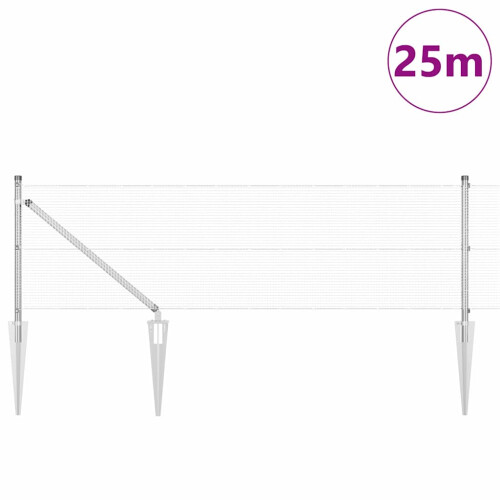 Berkfield Fence Post Silver 2