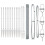 Berkfield Fence Post Silver 5