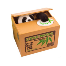 Cat Coin Bank with Smart Coin Stealing Action, Cute Automatic Money Saving Box Gift for Kids Black