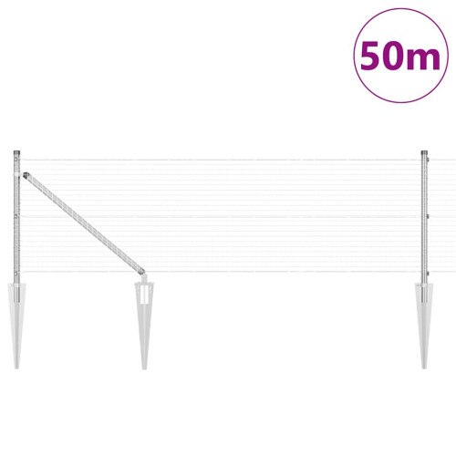 Berkfield Fence Post Silver 2