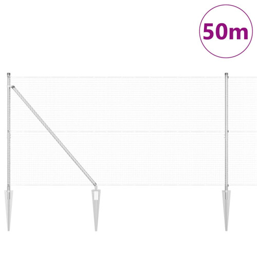 Berkfield Fence Post Silver 2