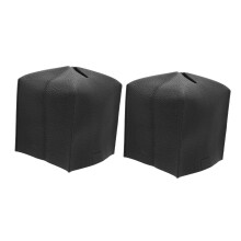 2Pcs Black Tissue Box Covers DustProof Napkin Holders for Home Office Easy Access and Elegant Decor