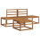 Berkfield Outdoor Sofa Set 3 pcs Natural Solid Acacia Wood 2