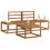 Berkfield Outdoor Sofa Set 3 pcs Natural Solid Acacia Wood 3