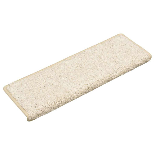 Berkfield Stair Mats 30 pcs 65x21x4 cm White Rectangular Edge 1