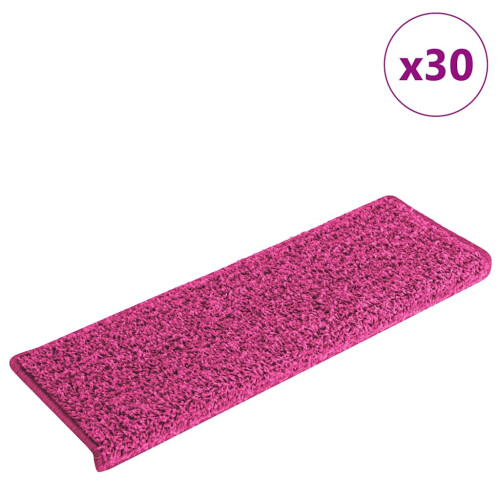 Berkfield Stair Mats 30 pcs 65x21x4 cm Pink Rectangular Edge 1