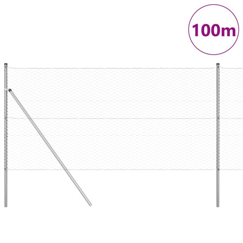 Berkfield Fence Post Silver 2