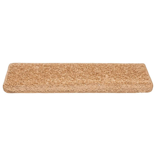 Berkfield Stair Mats 20 pcs 65x21x4 cm Beige Rectangular Edge 2