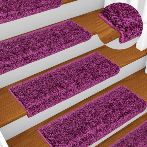 Berkfield Stair Mats 20 pcs 65x21x4 cm Violet Rectangular Edge 2
