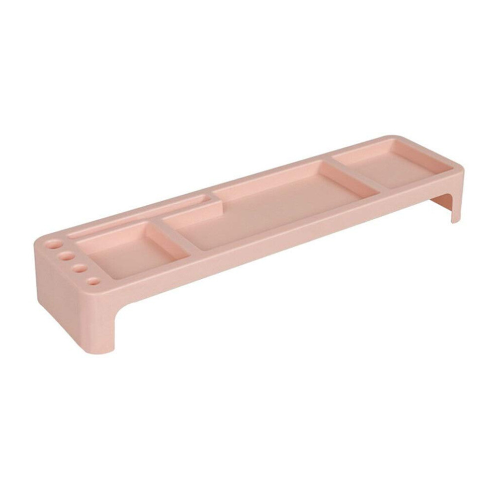 Adjustable Monitor Stand With Keyboard Organizer, Ergonomic Riser Shelf For Desk, Pink 9045646619217